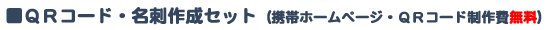 QRコード・名刺作成セット(携帯ホームページ・QRコード制作費無料)