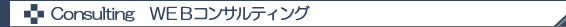 コンサルティング：WEBコンサルティング