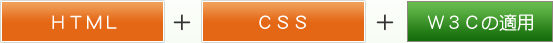 HTML+CSS+W3Cの適用
